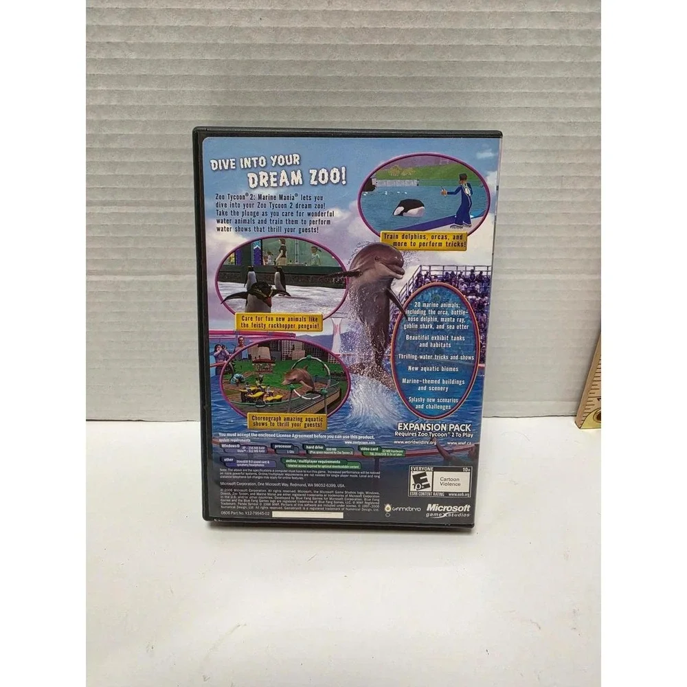 Zoo Tycoon 2 Marine Mania Expansion Pack PC CD Game